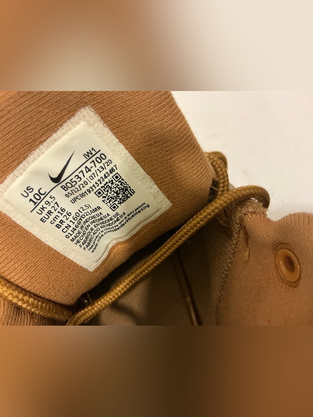 Nike Kids' Tan/Brown High-Top Boots - Picture 7 of 7